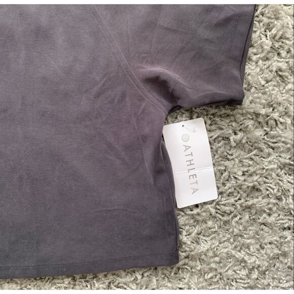 NEW NWT Athleta Seasoft Tee modal gray Short Sleeve Shirt Top sz XL - Picture 6 of 6